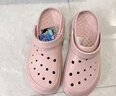 斯凱奇（Skechers）洞洞鞋女士透氣戶(hù)外沙灘鞋休閑涼拖鞋111514 桃粉色/PCH 38 曬單實(shí)拍圖