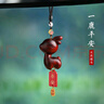 祈生花一路平安檀木小鹿汽車(chē)后視鏡掛件可愛(ài)車(chē)載車(chē)內吊墜創(chuàng  )意擺件手把件 曬單實(shí)拍圖