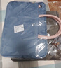 BUBM 筆記本電腦包13/14英寸手提包女生可愛(ài)適用蘋(píng)果小米聯(lián)想華為華碩戴爾輕薄防潑水內膽包 配小熊粉藍色 曬單實(shí)拍圖