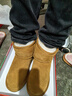 意爾康女靴雪地靴女冬季加絨保暖厚底休閑棉鞋時(shí)尚通勤百搭中筒靴子 土黃色 加絨 36 曬單實(shí)拍圖