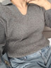 優(yōu)衣庫【狂歡價(jià)】女裝可機洗羅紋半開(kāi)領(lǐng)針織衫/毛衣480414 08 深灰色 M 曬單實(shí)拍圖