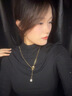 伊黛兒鈦鋼不掉色長(cháng)款項鏈女秋冬復古珍珠金色毛衣鏈氣質(zhì)高級感輕奢配飾 L2645金色 曬單實(shí)拍圖