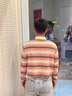 安踏（ANTA）×呆萌町聯(lián)名丨條紋翻領(lǐng)長(cháng)T女秋冬季新款撞色休閑POLO衫162548404 棉花糖粉-1 L （女170） 曬單實(shí)拍圖