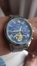 歐美時(shí)手表男士機械表瑞士認證全自動(dòng)鏤空飛輪男表防水夜光多功能名表 精鋼藍面鋼帶 曬單實(shí)拍圖