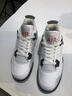ZLZPaj4男鞋莆田透氣秋季經(jīng)典板鞋男高幫鞋子空軍一號氣墊籃球運動(dòng)鞋 AJ4 白水泥 【純原旗艦品質(zhì)】 42 曬單實(shí)拍圖