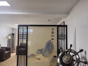 新中式屏風(fēng)隔斷客廳進(jìn)門(mén)遮擋辦公室酒店茶室玄關(guān)山水實(shí)木格柵座屏 左右鏤空 樟子松 200*180CM 整裝 曬單實(shí)拍圖
