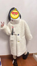 OPCP兒童皮草外套2025年秋冬新款女童仿水貂毛小女孩毛毛大衣中大童款 奶白 120 曬單實(shí)拍圖