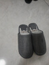 利達妮（TZLDN）日式棉拖鞋男款居家棉男士家居家用秋冬季包頭毛布拖鞋 灰色40-41 曬單實(shí)拍圖