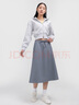 lululemon丨Modal-Blend 女士莫代爾混紡高腰 A 字中長(cháng)裙 LW8AN6S 太陽(yáng)灰 S 曬單實(shí)拍圖