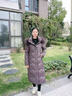 雅鹿羽絨服女款2025年最新款長(cháng)款過(guò)膝收腰顯瘦中年媽媽氣質(zhì)冬季外套厚 瑪莎紫色 狐貍毛領(lǐng)可拆卸 2XL 建議【116-130斤】 曬單實(shí)拍圖