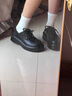 啄木鳥(niǎo)厚底小皮鞋女2025秋冬新款百搭鞋子日系JK制服配裙子增高樂(lè )福鞋女 黑色啞光 37 (235mm) 曬單實(shí)拍圖