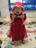 G.DUCKKIDS一周歲禮服女寶寶連衣裙兒童唐裝套裝中國(guó)風(fēng)秋季裙子?jì)雰鹤ブ芤路?紅色 90 尺碼1~2歲【 80-90cm】 曬單實(shí)拍圖