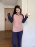 自由系純棉睡衣女10A家居服帶胸墊防螨秋冬套裝2025年新款高級感可外穿 曬單實(shí)拍圖