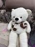 虎實(shí)小寶熊玩偶七夕情人節禮物生日送老婆女朋友泰迪熊女睡覺(jué)抱抱熊白1米 曬單實(shí)拍圖