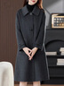 皮爾卡丹（pierre cardin）雙面羊絨大衣女中長(cháng)款2024冬季新款韓版娃娃領(lǐng)100羊毛呢外套 灰色 M 曬單實(shí)拍圖