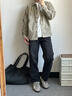 AJMG正版美式灰色經典板鞋男女款2025新款秋冬季復古平底阿甘德訓鞋 灰色草莓熊（專柜品質） 42 曬單實拍圖