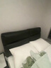 小電兜2026新款真皮感黑色軟包床頭牛皮靠墊床頭背靠頭層牛皮 貓抓皮記憶棉軟包【無(wú)需拆洗】 180cm*60cm*10cm 枕套 有床頭款 曬單實(shí)拍圖