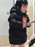 保姆鵝  【風(fēng)墻】?jì)和鸾q服寶寶中長(cháng)款護臉加厚外套保暖童裝[NG2664] 炭黑 140 曬單實(shí)拍圖