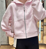 lululemon丨Scuba 女士超寬松款拉鏈連帽衫 LW3HTLS 喜悅粉 XS /S 曬單實(shí)拍圖