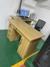 全實(shí)木辦公桌書(shū)桌臺式電腦桌家用生態(tài)板1.2寫(xiě)字臺1.4米帶鎖帶抽屜 生態(tài)板柚木色1.2米（辦公桌） 曬單實(shí)拍圖