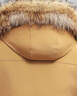 她芙（tafu）品牌女裝羽絨服女中長款2025冬季新款時尚大毛領(lǐng)寬松保暖派克服 黃色 M 【建議90-105斤】 曬單實拍圖