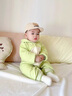 G.DUCKKIDS小黃鴨童裝嬰兒衣服秋冬季新生兒連體衣卡通連帽男寶寶外出服哈衣 綠色 73cm 建議7-9個月13-18斤 曬單實拍圖