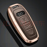 迪加倫真皮 奧迪鑰匙包  A6L A3 a7 q7 q5 Q4 汽車(chē)鑰匙套扣殼男士 C咖金 曬單實(shí)拍圖