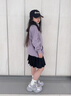 KUROMI酷洛米裙子女童半身裙秋季2025新款兒童百褶裙庫洛米短裙洋氣童裝 灰 酷洛米藍心QS 110 曬單實(shí)拍圖