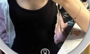 雪茜曼吊帶打底背心帶胸墊性感工字美背修身純欲遮副乳U領(lǐng)上衣 灰色 曬單實(shí)拍圖
