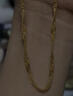 謝瑞麟黃金項鏈女水波鏈素鏈足金m扣素鏈送女友老婆中秋節生日禮物計價(jià) 足金水波鏈素鏈約2.3克 曬單實(shí)拍圖