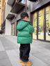 G.duck小黃鴨兒童羽絨服男童短款加厚2025冬季寶寶外套韓版面包服小男孩 綠色c字母 120 建議110-120cm6-7歲 曬單實(shí)拍圖