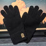 恒源祥半指手套男冬季戶(hù)外騎行保暖防寒學(xué)生寫(xiě)字女毛線(xiàn)針織露指五指耐磨 A15黑色 均碼 曬單實(shí)拍圖