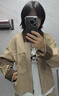 優(yōu)衣庫女裝休閑拉鏈短茄克/外套巴恩風(fēng)翻領(lǐng)時尚夾克 新款479208 32 深米色 L /160/88A 曬單實拍圖