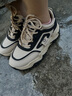 回力女鞋老爹鞋女運動(dòng)鞋子女款2025春秋新款厚底軟底運動(dòng)鞋休閑鞋女 卡黑皮面 37 曬單實(shí)拍圖