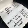 Basic House/百家好卡通刺繡開衫外套秋季綿羊毛圓領(lǐng)長袖針織衫女 藏青色 L （105-120斤） 曬單實(shí)拍圖