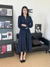 Rewi奢侈高檔品牌連衣裙女2025秋季新款法式長(cháng)袖收腰顯瘦V領(lǐng)洋氣裙子 丈青色 【高端禮盒】 M 【建議105斤以?xún)取?曬單實(shí)拍圖