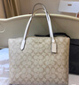 蔻馳（COACH）【品牌直供】禮物女士中號(hào)單肩托特包卡其白色4455IMDQC 曬單實(shí)拍圖