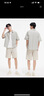 森馬（Semir）短袖襯衫男復古條紋襯衣2025夏季外套肌理感109325104203 曬單實(shí)拍圖