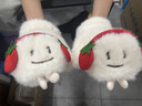 途尊耳機土豆半指翻蓋毛絨手套新款情侶冬季加厚學(xué)生騎行防寒保暖手套 棕色【翻蓋半指/加絨加厚】 曬單實(shí)拍圖