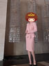 芭妃婭時(shí)尚職業(yè)套裝女高級(jí)感粉色西裝氣質(zhì)女神范職業(yè)裝藝考生主持工作服 粉色西裝+半身裙 M 曬單實(shí)拍圖