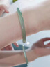 拾想湖水綠手鐲遠山黛玉髓瑪瑙手鐲冰種馬料細圓條美人鐲叮當鐲輕奢女 手鐲內徑52mm 曬單實(shí)拍圖