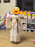 年衣童裝女童漢服春秋新款兒童改良唐裝襦裙女孩連衣裙中秋 初桃粉130 曬單實(shí)拍圖