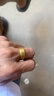 奢曼蒂（SHEMANDI）男士純黃銅戒指 黃銅手工制作戒指單身潮男韓版簡約項(xiàng)圈日韓情侶 內(nèi)徑18mm 曬單實(shí)拍圖