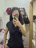 UR2025春季新款女裝簡(jiǎn)約格雷系修身短袖針織衫UWM950031 曬單實(shí)拍圖