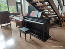 卡瓦依（KAWAI）電鋼琴CA501/CA901家用高端立式專(zhuān)業(yè)88鍵重錘木質(zhì)鍵盤(pán)數碼鋼琴 CA-501R檀木色+升降琴凳配件+地毯 曬單實(shí)拍圖