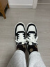 達芙妮女士休閑鞋厚底熊貓鞋百搭軟底舒適平底顯瘦運動(dòng)板鞋女 黑色 38 曬單實(shí)拍圖