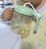 貝親兒童牛奶杯1-3歲寶寶喝水喝奶PPSU直飲奶瓶雙吸管水杯 綠色330mL 曬單實(shí)拍圖