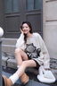 DGOV馬海毛套頭毛衣女秋季加厚寬松慵懶風(fēng)小個(gè)子外穿感超好看 杏色zt L （110-130斤） 曬單實(shí)拍圖
