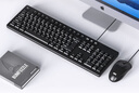 AOC KM160鍵盤(pán)鼠標套裝 有線(xiàn)鍵鼠套裝 全尺寸商務(wù)辦公 防潑濺 筆記本電腦鍵盤(pán) 黑色 曬單實(shí)拍圖