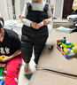 保姆鵝 兒童羽絨背帶褲保暖舒適男女童易穿脫防風(fēng)防寒連體褲冬[NG2844] 炭黑 120 曬單實拍圖